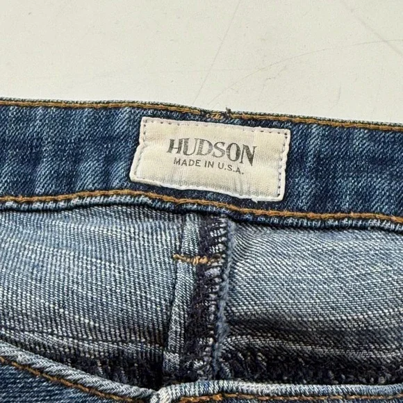 Hudson Jeans Made In USA Straight Leg Cuffed Denim Size 27 - Picture 4 of 12